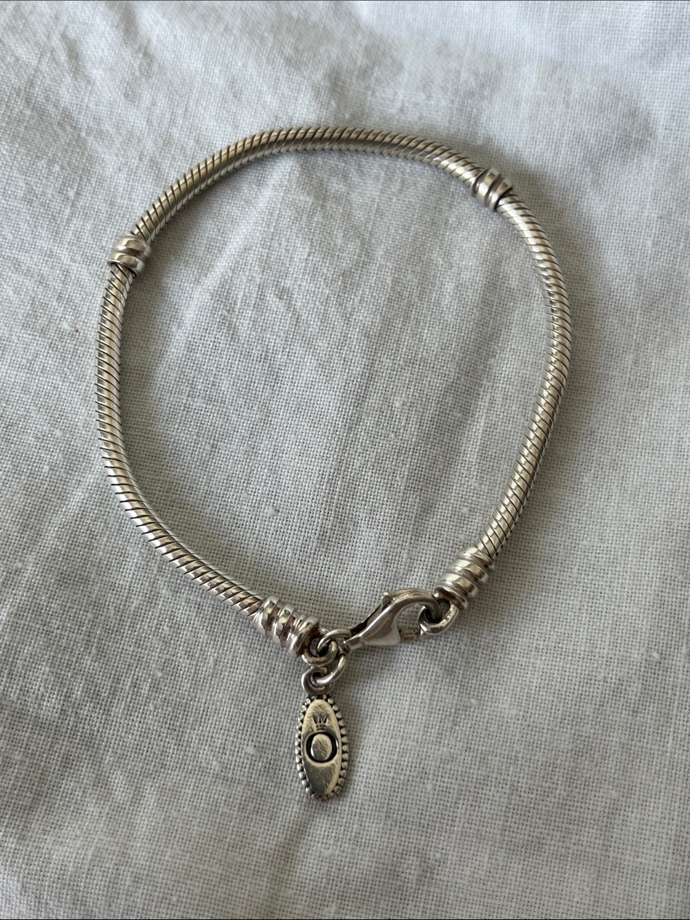 Pandora silver snake chain bracelet 7”